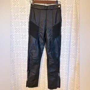 Free people black leather pants